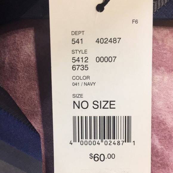 Signature Carrington blue gray black and silver diagonal striped silk tie.NWT - Picture 9 of 9